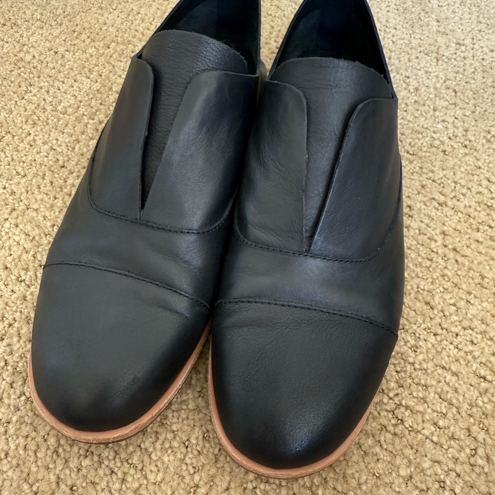 Kork-Ease Black Leather Flats